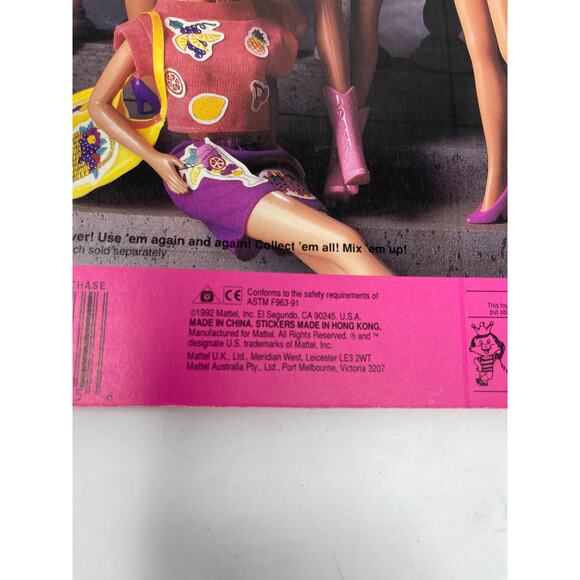 1992 Vintage Barbie Pretty Sticker Fashion Pack NEON OUTFIT NEW 4535 - Picture 6 of 6